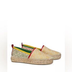 NWT- Tory Burch Women's T Monogram Platform Espadrilles 8.5